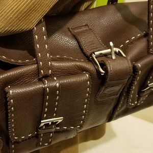 Carla Mancini Chocolate Brown Leather Handbag